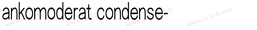 ankomoderat condense字体转换